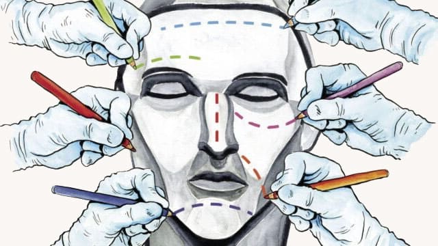 Facial Reconstructive Surgery Illustration