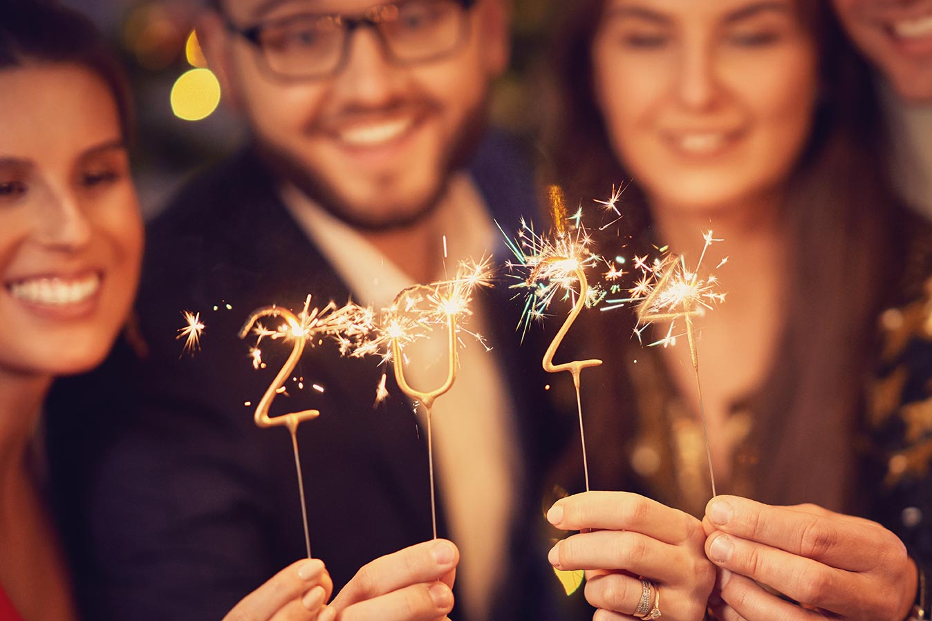 Two Beautiful couples celebreating New years in Charleston SC